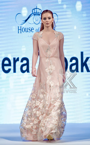 Pink Bohemian lace gown STYLE 108