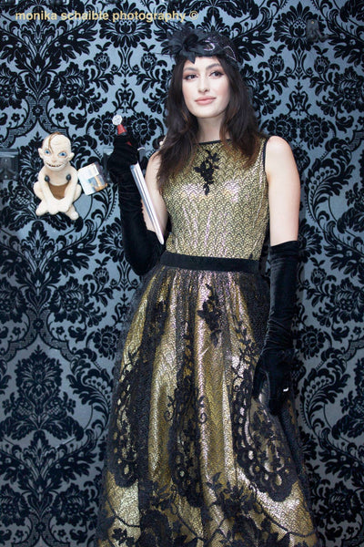Gothic lace golden gown