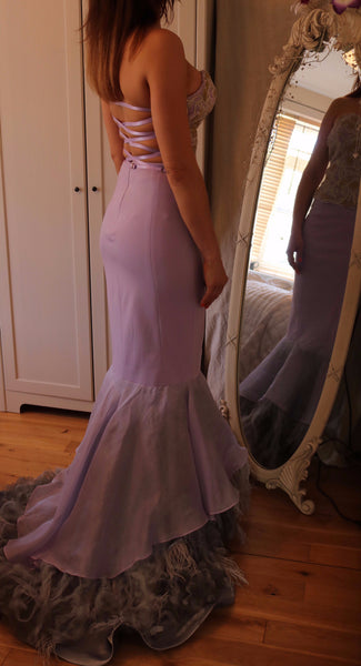 Hand embroidered velour corset STYLE 103