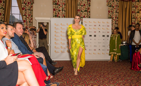 Lemon Lace sequin wrap dress